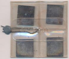 DN Klasszikus bélyegek ezüst emlékérmei,  plombált műanyag tasakban (4xklf) (bruttó 38,46g/100/~21x2...