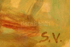 Somlai Vilma (1938-2007): Öreg fa, akvarell, papír, jelzett, 43×61 cm