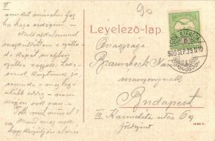 Csíkszereda, Miercurea Ciuc; Rákóczi utca, Fekete Vilmos, Nagy Gyula üzlete. W. L. (?) 1788. / stree...