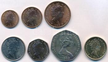 Man-sziget 1983-1985. 1/2p-1Ł (7xklf) T:1-
Isle of Man 1983-1985. 1/2 Penny - 1 Pound (7xdiff) C:AU