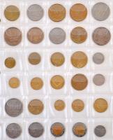 209db-os vegyes külföldi fémpénz gyűjtemény albumban, közte Indonézia, Irak, Izrael, Írország, Man-s...