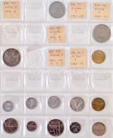 209db-os vegyes külföldi fémpénz gyűjtemény albumban, közte Indonézia, Irak, Izrael, Írország, Man-s...