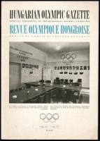1955 Hungarian Olympic Gazette No. 6-8., negyedévenként megjelenő, képekkel illusztrált angol-francia nyelvű folyóirat
