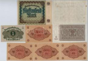 1920-1937. 8db-os vegyes német bankjegy tétel, közte Németország / Weimari Köztársaság 1920. 2M (3x)...