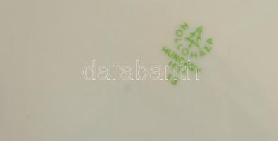 Hollóházi bonbonier, matricás, jelzett, apró kopásokkal, 13×10×6 cm