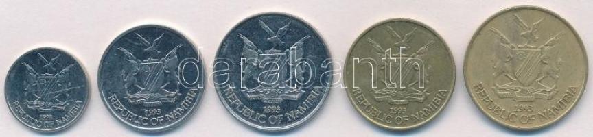 Namíbia 1993. 5c-5$ (5xklf) T:1-,2
Namibia 1993. 5 Cents - 5 Dollars (5xdiff) C:AU,XF