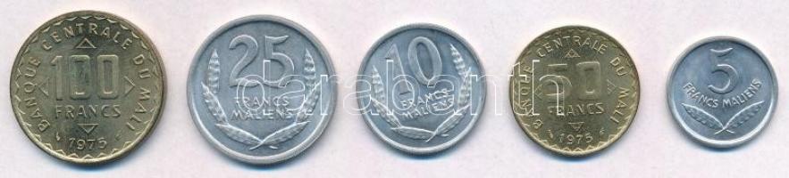 Mali 1961-1975. 5Fr-100Fr (5xklf) T:1- Mali 1961-1975. 5 Francs - 100 Francs (5xdiff) C:AU