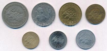 Közép-afrikai Államok 1962-1979. 1Fr-500Fr (7xklf) T:2
Central African States 1962-1979. 1 Franc - ...