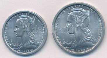 Saint-Pierre és Miquelon 1948. 1Fr Al + 2Fr Al T:1,1-
Saint Pierre and Miquelon 1948. 1 Franc Al + ...