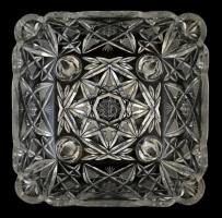 Kristály kínáló tál 22 x 22 cm