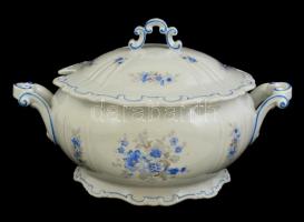 Zsolnay ibolya mintás porcelán mokkás és étkészlet 22 darabos, hiányos. Jelzett, hibátlan