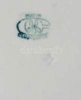 Porfin Cluj-Napoca román porcelán ágaskodó ló, kézzel festett, jelzett, apró kopásokkal, m: 37 cm