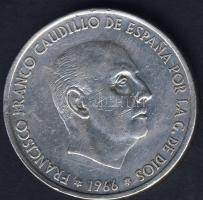 Spanyolország 1966. (68). 100P Ag "Caudillo" T:2/3