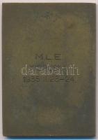1939. "Műegyetemi Lövészegyesület 1919 / M.L.E. Kispuska 1935 II. 23-24." szögletes Br pla...