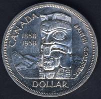 Kanada 1958. 1$ Ag "Totemoszlop" T:2