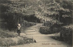 Stószfürdő, Kúpele Stós; Sétány. Kiadja Wlaszlovits Gusztáv / promenade (EK)