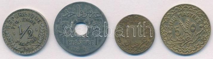 Szíria / Francia Protektorátus 1926-1940. 1/2p-5p (4xklf) T:2,2- Syria / French Protectorate 1926-1940. 1/2 Piastre - 5 Piastres (4xdiff) C:XF,VF