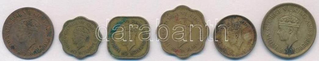 Ceylon 1943-1951. 1c-50c (6xklf) T:2,2-
Ceylon 1943-1951. 1 Cent - 50 Cents (6xdiff) C:XF,VF