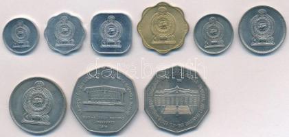 Srí Lanka 1975-1981. 1c-5R (9xklf) T:1-,2
Sri Lanka 1975-1981. 1 Cent - 5 Rupees (9xdiff) C:AU,XF