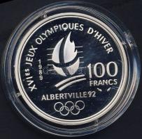 Franciaország 1989. 100Fr Ag "Téli olimpia-jégkorcsolya" T:PP
