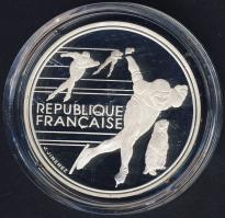 Franciaország 1990. 100Fr Ag "Téli olimpia-gyorskorcsolya" T:PP