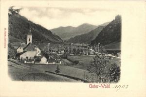 1902 Unterwald (Ligist), general view, church. M. Helff