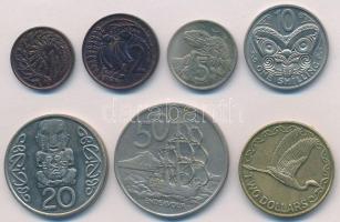 Új-Zéland 1967-2001. 1c-2$ (7xklf) T:1-,2 New Zealand 1967-2001. 1 Cent - 2 Dollars (7xdiff) C:AU,XF