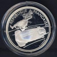 Franciaország 1990. 100Fr Ag "Téli olimpia-bobozás" T:PP