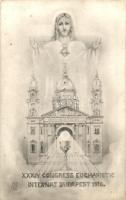 1938 Budapest, XXXIV. Nemzetközi Eucharisztikus Kongresszus ritka emléklapja / 34th International Eucharistic Congress in Budapest rare memorial card