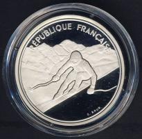 Franciaország 1989. 100Fr Ag "Téli olimpia-alpesi sí" T:PP