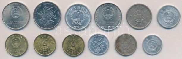 12db-os vegyes kínai fémpénz tétel T:1-,2
12pcs of of various Chinese metal coins C:AU,XF