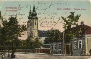 Szenttamás, Bácsszenttamás, Srbobran; Szerb templom, utcakép / Serbian church, street view (EK)