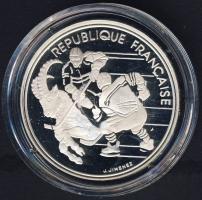 Franciaország 1991. 100Fr Ag "Téli olimpia-jégkorong" T:PP