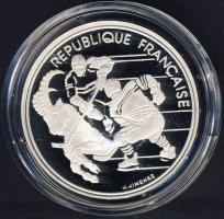 Franciaország 1991. 100Fr Ag "Téli olimpia-jégkorong" T:PP