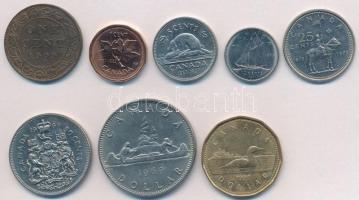 Kanada 1909-1992. 1c-1$ (8xklf) T:1-,2 Canada 1909-1992. 1 Cent - 1 Dollar (8xdiff) C:AU,XF