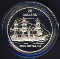 Tuvalu 1993. 20$ Ag "HMS Royalist" T:PP