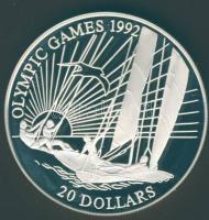 Kiribati 1992. 20$ Ag "Olimpia-vitorlázás" T:PP