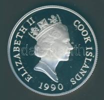 Cook szigetek 1990. 10$ Ag "Olimpia-futás" T:PP