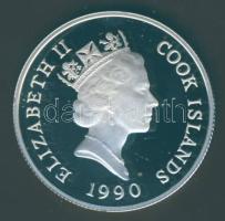 Cook szigetek 1990. 10$ Ag "Olimpia-futás" T:PP