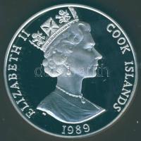Cook szigetek 1989. 50$ Ag "Olimpia-futás, biatlon" T:PP