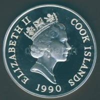 Cook szigetek 1990. 50$ Ag "Olimpia-futás" T:PP