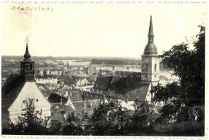 Pozsony, Pressburg, Bratislava; látkép / general view (ragasztónyomok / glue marks)