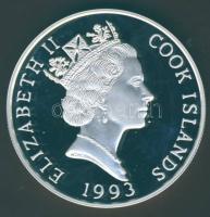 Cook szigetek 1993. 20$ Ag "Olimpia-rúdugrás, futás" T:PP
