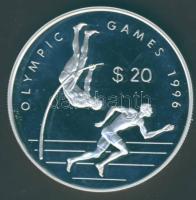 Cook szigetek 1993. 20$ Ag "Olimpia-rúdugrás, futás" T:PP