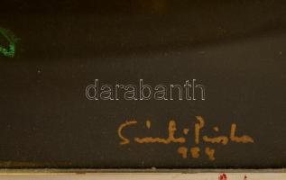 Szántó Piroska (1913-1998): Hunyor. Pasztell, papír, jelzett, üvegezett keretben, 64×46 cm