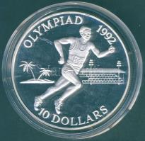 Salamon szigetek 1991. 10$ Ag "Olimpia-furás" T:PP