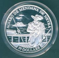 Salamon szigetek 1991. 10$ Ag "Alvaro de Neyra" T:PP