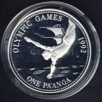 Tonga 1991. 1P Ag "Olimpia-műugrás" T:PP