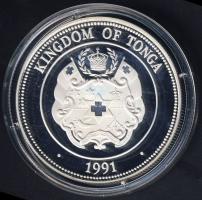 Tonga 1991. 1P Ag "Olimpia-műugrás" T:PP