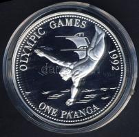 Tonga 1991. 1P Ag "Olimpia-műugrás" T:PP